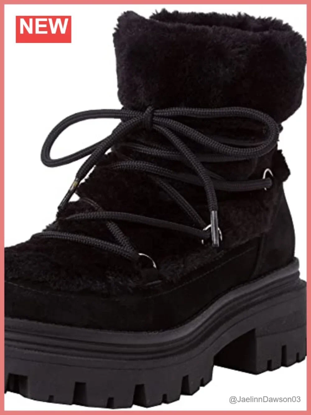 Tamaris Women's Leather Pull-On Low-Top Winter Snow Boots with Stacked Heel